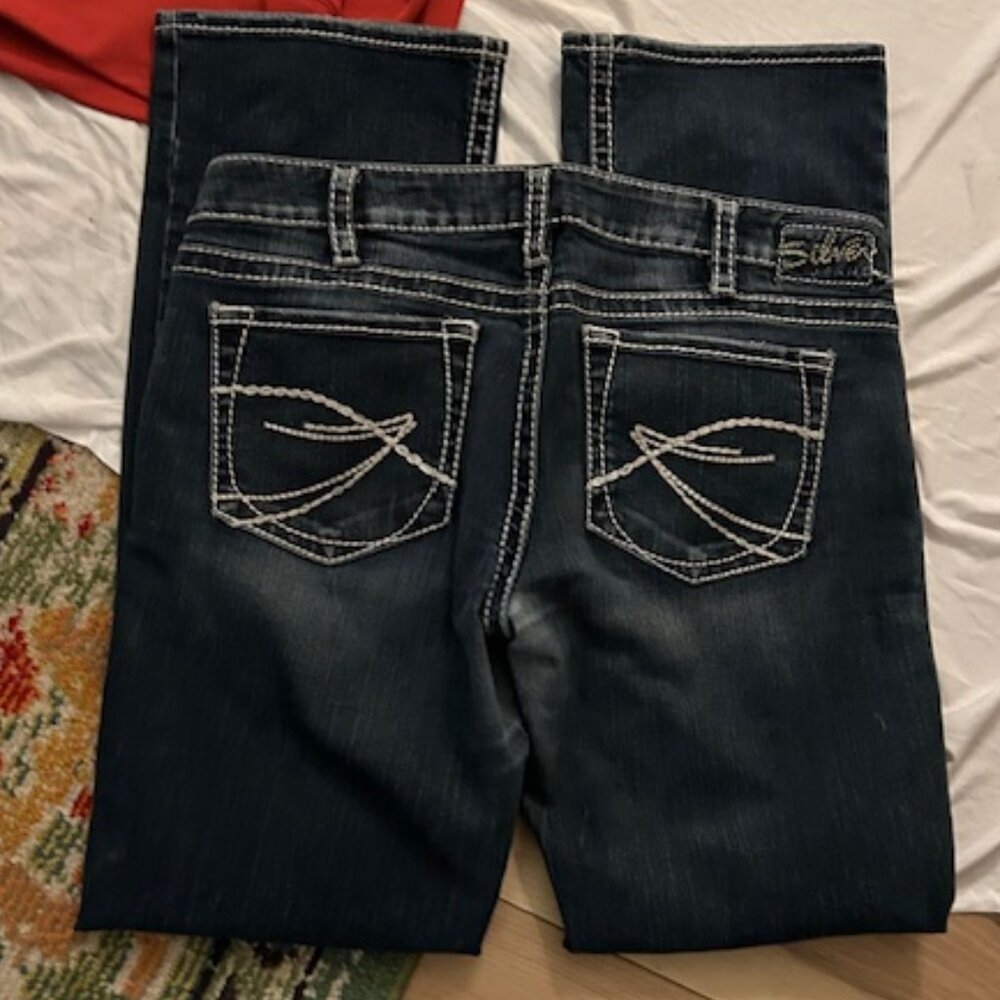 Silver Jeans Dark Blue Boot Cut Jeans